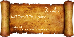 Köntös Laura névjegykártya