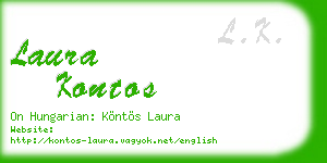 laura kontos business card